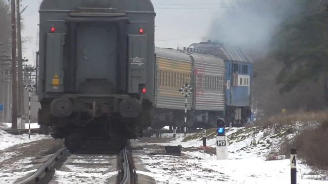Тепловоз ТЭП70-0319 с поездом №124В Белгород — Новосибирск смотреть онлайн