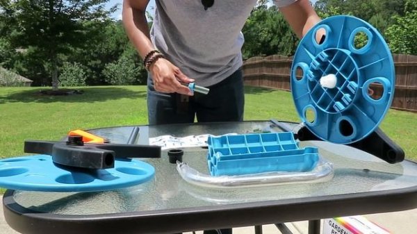 Garden hose reel assembly instruction
