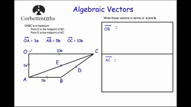 Vectors - Corbettmaths смотреть онлайн