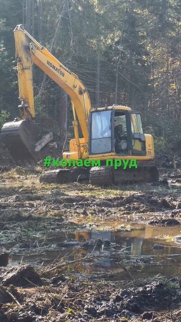 #копаем пруд #экскаватор строит водоем смотреть онлайн