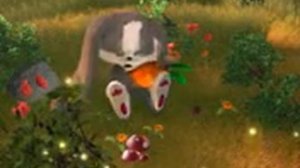 Зайчик милашка поёт песню морковке