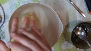 Расходы на питание. День № 3 и 4. Куриный паштет, апельсиновое печенье, минтай с рисом