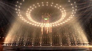 Футаж - Золотые волны на сцене