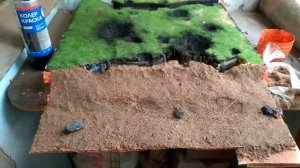 Песок на диораме