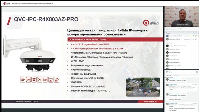 Российская и проектная линейки видеонаблюдения QTECH