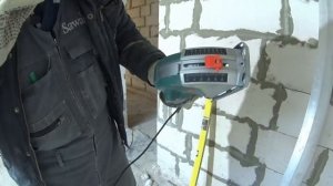 Разметка и штробление под электрику. Выключатели и розетки.