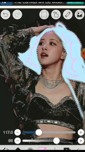 Blackpink Ròse with blue hair color in Ibis paint x.ABC COLOR. смотреть онлайн