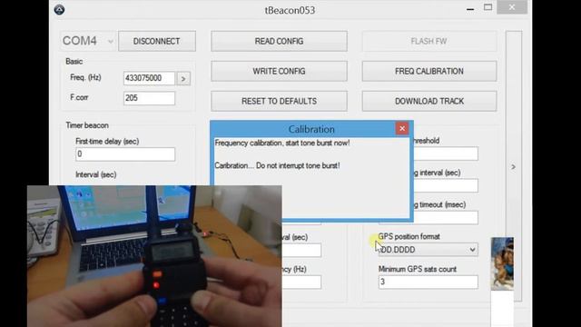 TBeacon. Firmware Update And Frequency Calibration.