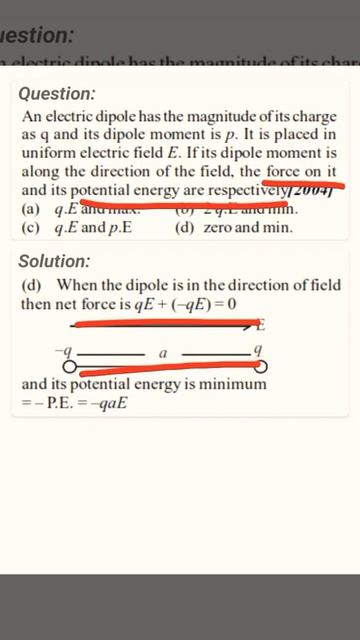 an electric dipole has magnitude of its charge as q. #neet2022 #neetpyq #neet смотреть онлайн