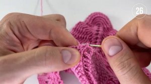 Квадратная салфетка крючком, Эльза, 25-27