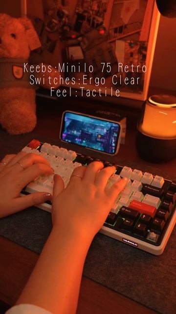 Minilo 75 Retro | Tactile VS Linear Switch Typing sound смотреть онлайн