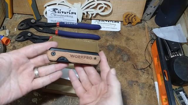 WORKPRO 2-in-1 Folding Knife / Utility Knife with quick change box смотреть онлайн