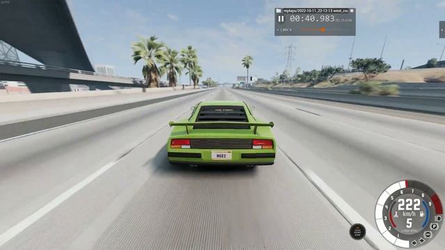 Topspeed and crashing in a Civetta Bolide in BeamNG.Drive смотреть онлайн