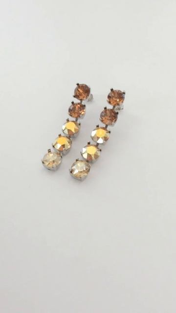Mirolique - Серьги с кристаллами Swarovski "Золото" смотреть онлайн