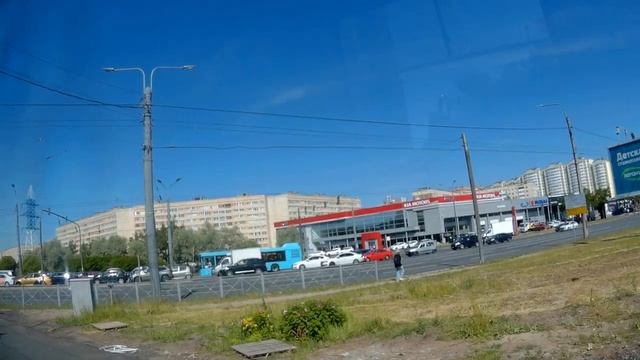 Санкт-Петербург.Поездка на трамвае №52 завод Северная Верфь - платформа Сосновая поляна смотреть онлайн