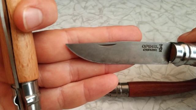 Opinel №7, Opinel №8 Carbon, Opinel №10F - обзор. Рукоятки и проблемы.
