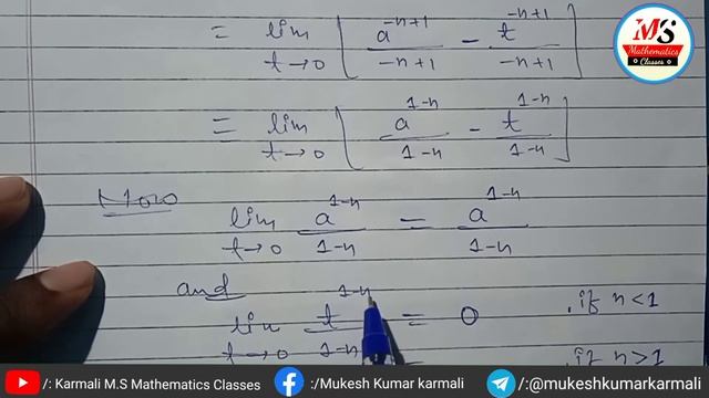 Theorem:- The improper integral dx/x^n converges if n less than 1 and diverges greater than equal 1 смотреть онлайн