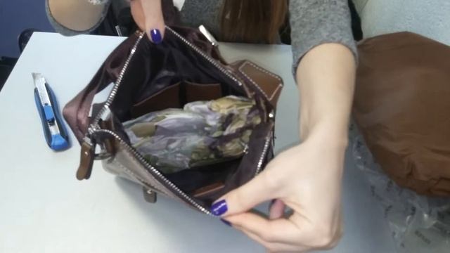 Мужская сумка на плече распаковка товаров из Китая смотреть онлайн