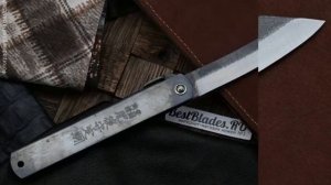 Складной нож Хигоноками Nagao Higonokami Zenkou Black (SK5) 100 мм