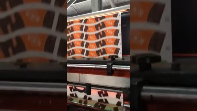 Флексо Печать. Для заготовки бумажных стаканчиков. смотреть онлайн