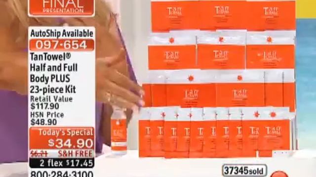 TanTowel 23-piece Glow Kit with Express Tan Bronzing Mis... смотреть онлайн