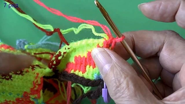 Коврик Барджелло тунисским крючком. Часть 3. смотреть онлайн