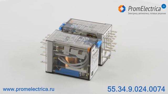 55.34.9.024.0074 Миниатюрные универсальные реле, 7 Ампер, 24 Вольт DC, Finder смотреть онлайн