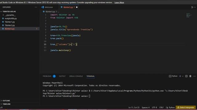 Tkinter 10: Как создать Treeview на Python смотреть онлайн