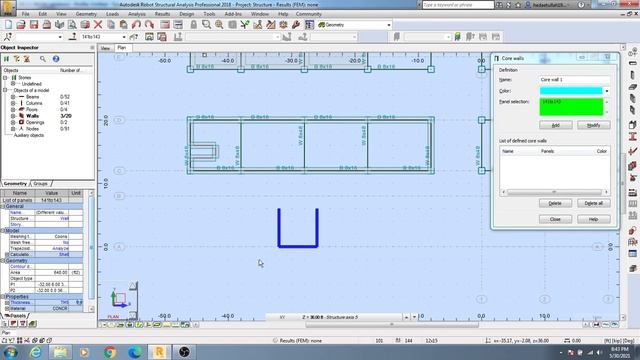 20. Autodesk Robot Structural Analysis professional Tutorials | Inserting core walls in robot смотреть онлайн