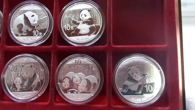 Серебряная монета Китайская панда 2010 г. смотреть онлайн