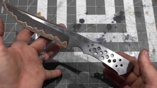 Copper Damascus Hunting Knife - Collaboration With B.Kohn!