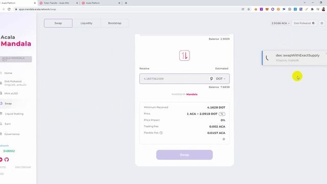 Acala как продать токены? смотреть онлайн