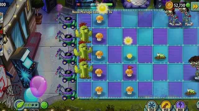 Plants vs Zombies 2 - Neon Mixtape Tour (Day 14) Easy Win смотреть онлайн