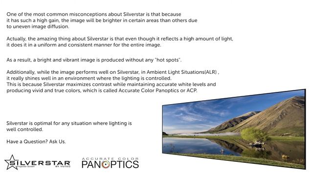 Silverstar Projector Screens Shows Vivid Bright Colors Why Doesn't It Hotspot? смотреть онлайн