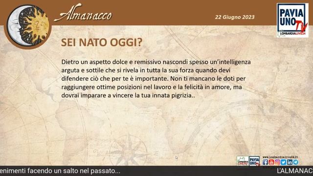 ALMANACCO - 22 GIUGNO смотреть онлайн