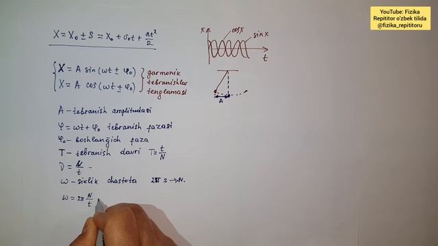 132-dars. Mexanik tebranishlar. Tebranish tenglamasi. смотреть онлайн