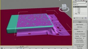 уроки 3d max  складки с помощью модификатора cloth