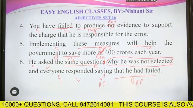 6 || ADJECTIVES || MARATHON 10000+ || MAHA PRACTICE BATCH || #sscmains #cgl #nishantsir #bankenglis смотреть онлайн