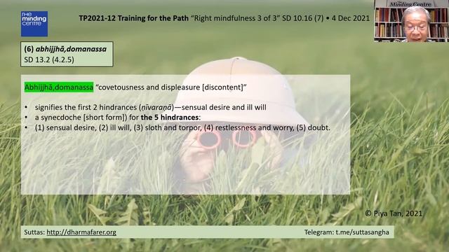 TP2021-12 Right mindfulness 3 of 3 (with lovingkindness meditation). Piya Tan 211204 смотреть онлайн