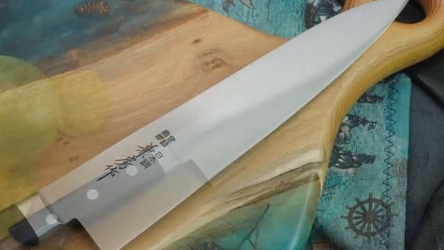 Японский кухонный нож Fujiwara Kanefusa FKH Gyuto 210 мм смотреть онлайн