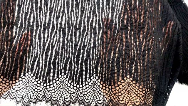 03-190 Кружево эластичное 20 см, зебра, черный 170 смотреть онлайн