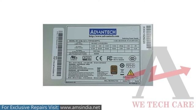Repair of Advantech FSP400-60PFG Power Supply 1757004407-01 | Advanced Micro Services Pvt. Ltd. смотреть онлайн