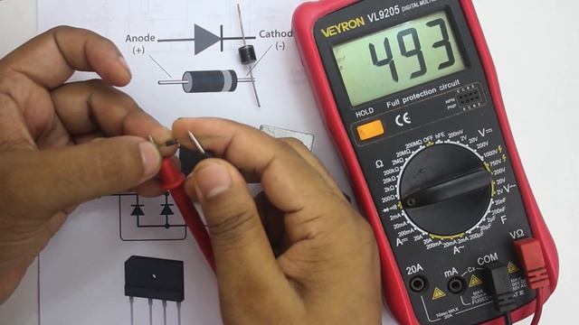 How to Diode Testing Digital Multimeter | 1n4007 Diode | 6A10 Diode | GBJ2510 Bridge Rectifier смотреть онлайн