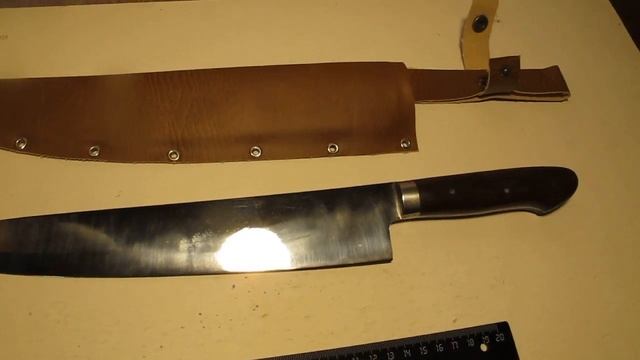 Большой кухонный нож! Супер Шеф нож от мастера Ибрагима! Нержавейка! Рукоять ударопрочный текстолит смотреть онлайн