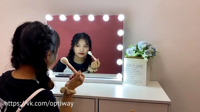 Макияжное зеркало с подсветкой | mirror in hollywood | QueenMust смотреть онлайн