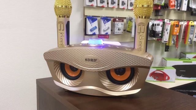 Колонка караоке OWL SDRD SD-306 с микрофонами смотреть онлайн