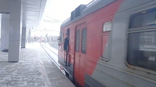 Электропоезд ЭД4М-0238 с сообщением Солнечная-Захарово. смотреть онлайн