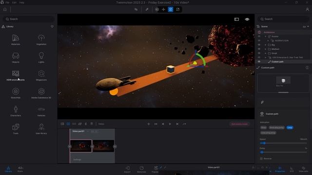 Twinmotion 2023.2.4 Friday exercise Series - Space Rendering смотреть онлайн