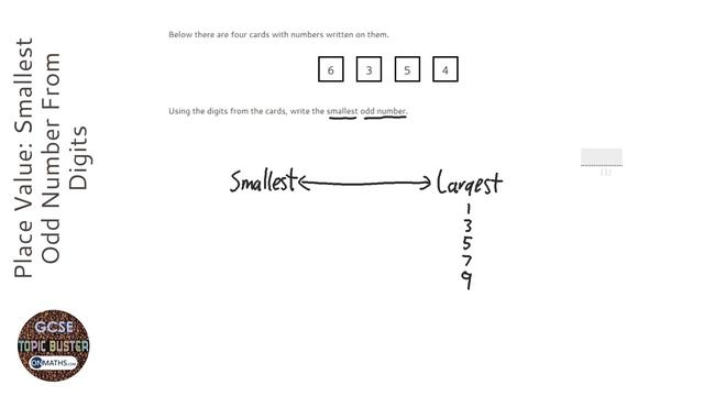 Place Value: Smallest Odd Number From Digits (Grade 1) - OnMaths GCSE Maths Revision смотреть онлайн