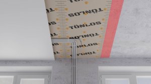 Шумоизоляция(звукоизоляция) перекрытий под натяжной потолок материалом Tonlos Heavy Felt